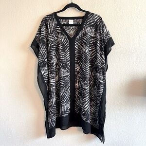 Merona Oversized Floral Bathing Suit Coverup Dress Women's Size Small